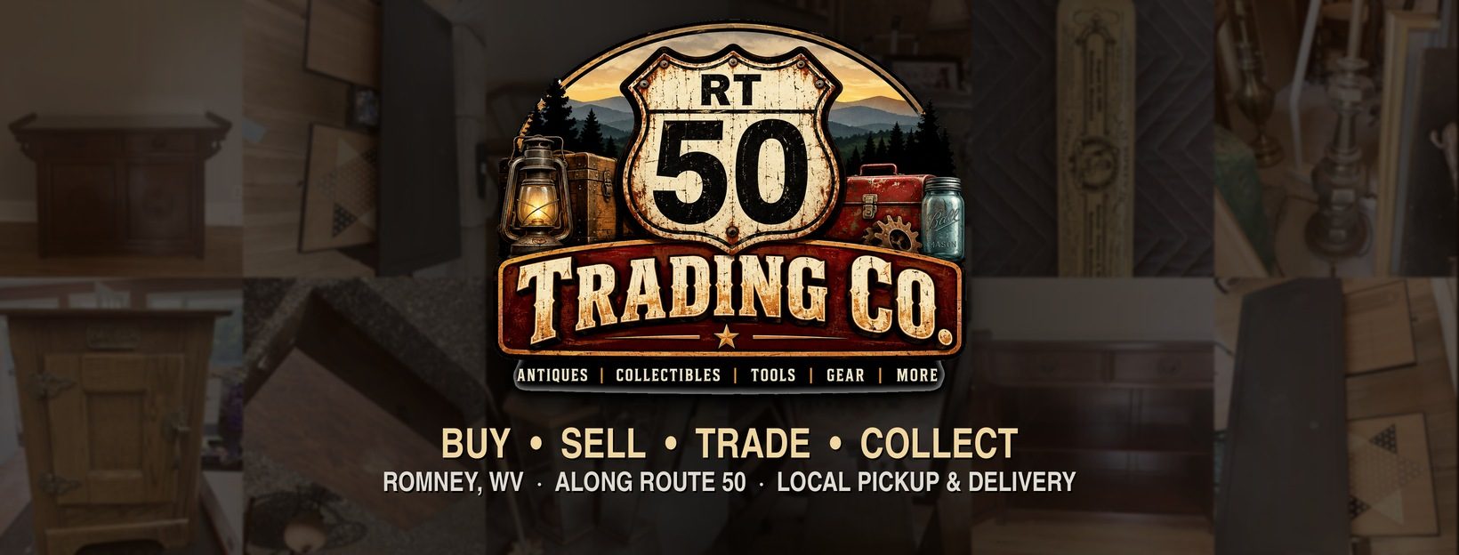 Rt50 Trading Co. — Buy, sell, trade, collect. Romney, WV, along Route 50. Local pickup and delivery.